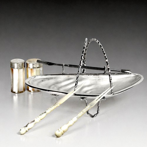 Antique mussels caviar serving - antique, mussels/caviar