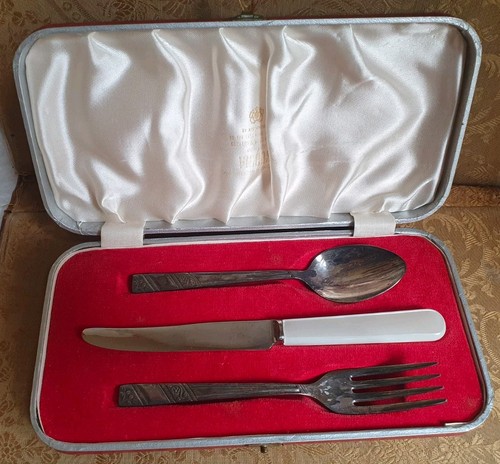 Vintage 3pc christening set - 3pc,