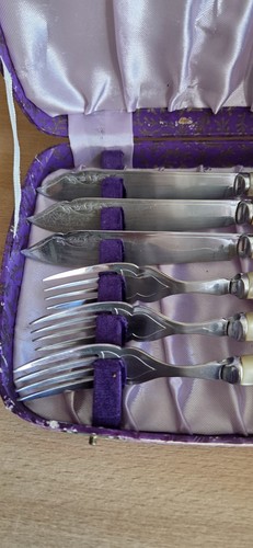 Vintage set dessert - set, cutlery