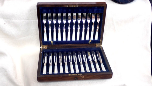 Antique mother pearl silver - antique,