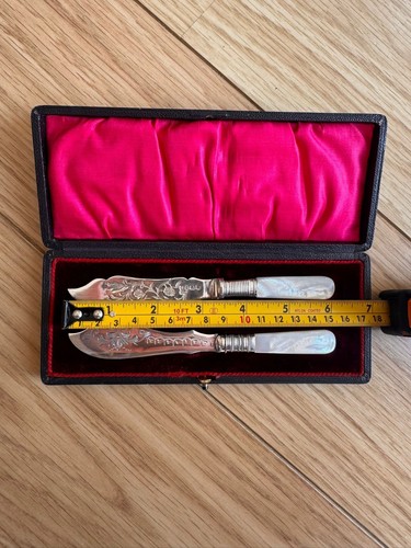 Silver butter knives with - silver,